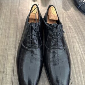 Versace Black Patent Leather Oxfords